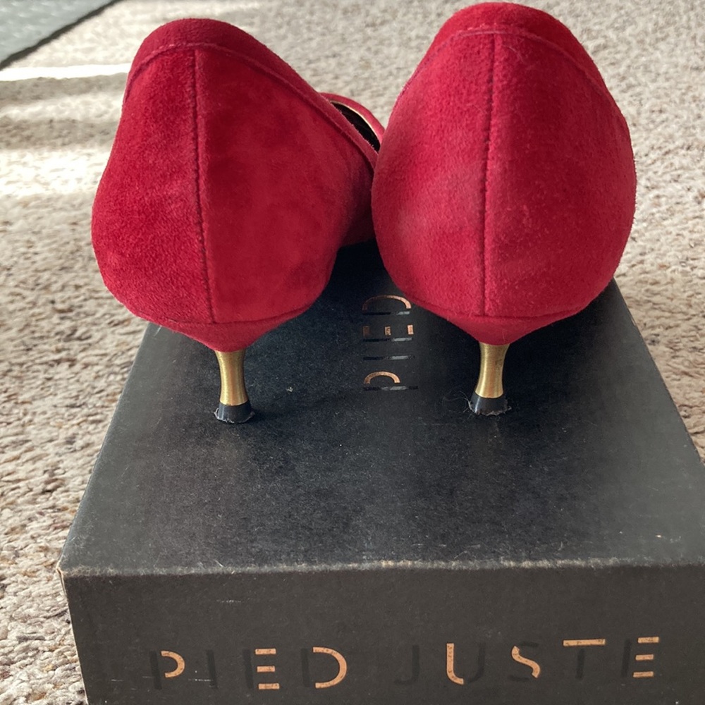 Anthropologie wine colored kitten heels. Pied Juste. Super chic - Picture 9 of 12